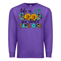 Purple life is good you should get one Premium Sweatshirt - AdoDesignShop