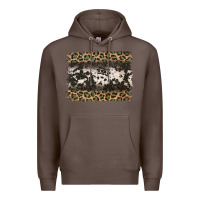 Coffee leopard cowhide pattern background Premium Hoodie - Jasminsmagicworld