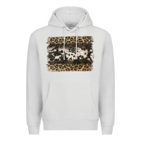 Dove Grey leopard cowhide pattern background Premium Hoodie - Jasminsmagicworld