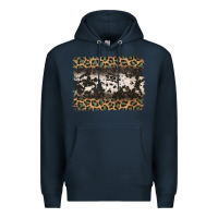 Navy leopard cowhide pattern background Premium Hoodie - Jasminsmagicworld