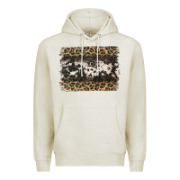 Oatmeal Heather leopard cowhide pattern background Premium Hoodie - Jasminsmagicworld
