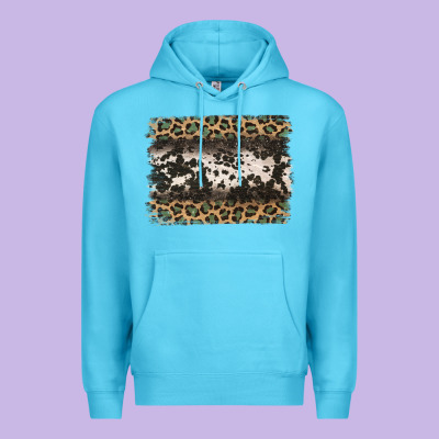 Leopard Cowhide Pattern Background Premium Hoodie Designed By Jasminsmagicworld