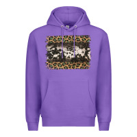 Purple leopard cowhide pattern background Premium Hoodie - Jasminsmagicworld