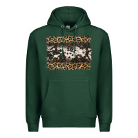 Sports Green leopard cowhide pattern background Premium Hoodie - Jasminsmagicworld