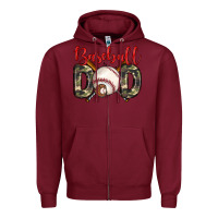Burgundy baseball dad Zipper Hoodie - Zillion Design Studio
