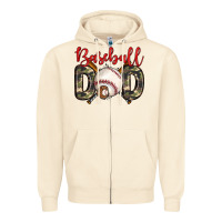 Sandshell baseball dad Zipper Hoodie - Zillion Design Studio