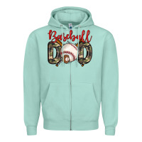 Seafoam baseball dad Zipper Hoodie - Zillion Design Studio