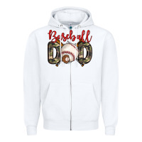 White baseball dad Zipper Hoodie - Zillion Design Studio