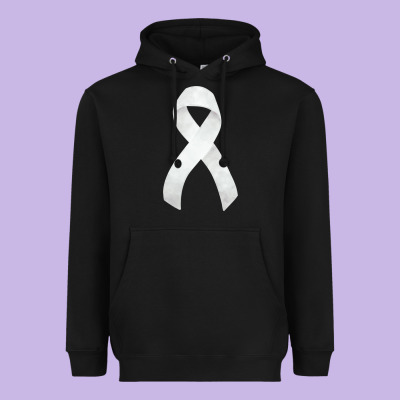 Lung Cancer Ribbon Fa Element Heavyweight Hoodie Designed By Fadigitalartstudio