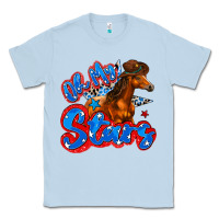 Dusty Blue oh my stars horse Classic Tee - Zillion Design Studio