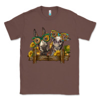 Chestnut 2 donkeys with sunflowers Classic Tee - BarkalooDesign
