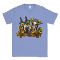 Colony Blue 2 donkeys with sunflowers Classic Tee - BarkalooDesign
