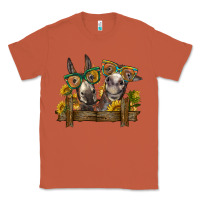 Copper 2 donkeys with sunflowers Classic Tee - BarkalooDesign