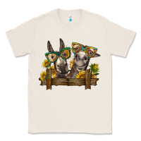 Natural 2 donkeys with sunflowers Classic Tee - BarkalooDesign