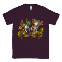Plum 2 donkeys with sunflowers Classic Tee - BarkalooDesign