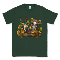 Sports Green 2 donkeys with sunflowers Classic Tee - BarkalooDesign