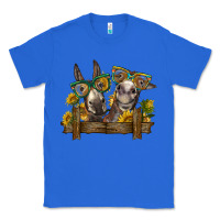 True Royal 2 donkeys with sunflowers Classic Tee - BarkalooDesign