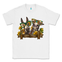 White 2 donkeys with sunflowers Classic Tee - BarkalooDesign