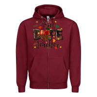 Burgundy one dope teacher Zipper Hoodie - texasbilliewilder