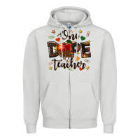 Dove Grey one dope teacher Zipper Hoodie - texasbilliewilder