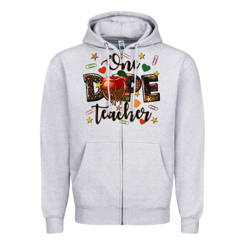 One Dope Teacher Zipper Hoodie by texasbilliewilder | Teevron
