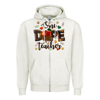 Oatmeal Heather one dope teacher Zipper Hoodie - texasbilliewilder