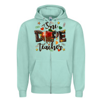 Seafoam one dope teacher Zipper Hoodie - texasbilliewilder