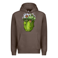 Coffee blossfeldia cacti Premium Hoodie - LillyAllenDesigns