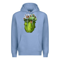 Colony Blue blossfeldia cacti Premium Hoodie - LillyAllenDesigns