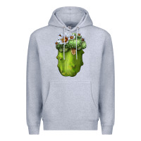 Heather Grey blossfeldia cacti Premium Hoodie - LillyAllenDesigns
