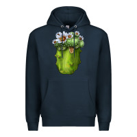 Navy blossfeldia cacti Premium Hoodie - LillyAllenDesigns