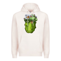 Pale Pink blossfeldia cacti Premium Hoodie - LillyAllenDesigns