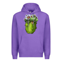 Purple blossfeldia cacti Premium Hoodie - LillyAllenDesigns
