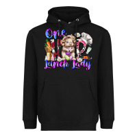 Black one hop lunch day Heavyweight Hoodie - RacoonDesign