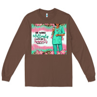 Chestnut she works willingly with her hands afro nurse Long Sleeve Tee - RanaPortraitStore