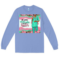 Colony Blue she works willingly with her hands afro nurse Long Sleeve Tee - RanaPortraitStore