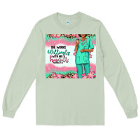 Matcha she works willingly with her hands afro nurse Long Sleeve Tee - RanaPortraitStore