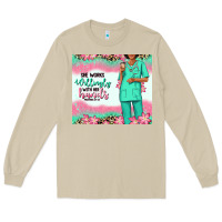 Mushroom she works willingly with her hands afro nurse Long Sleeve Tee - RanaPortraitStore