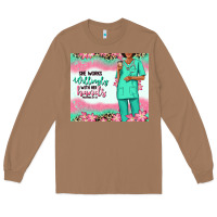 Toasted Coconut she works willingly with her hands afro nurse Long Sleeve Tee - RanaPortraitStore