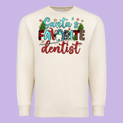 Santas Favorite Dentist Premium Sweatshirt Designed By Jahusdesignshop