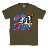 Army Green oh my stars cow Classic Tee - Zillion Design Studio