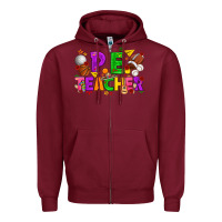 Burgundy p.e. teacher cinco de mayo Zipper Hoodie - texasbilliewilder