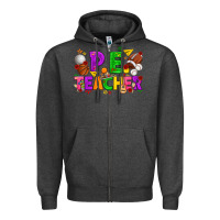 Charcoal Heather p.e. teacher cinco de mayo Zipper Hoodie - texasbilliewilder