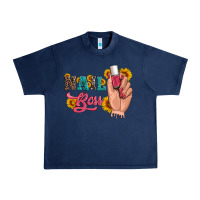 Navy western sunflowers nail boss Urban Heavy Tee - Artiststas
