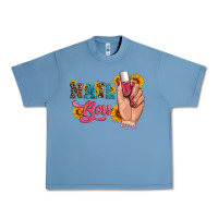Pebble Blue western sunflowers nail boss Urban Heavy Tee - Artiststas
