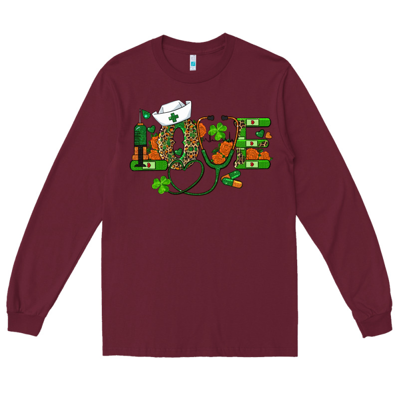 St Patricks Day Love Nurse Long Sleeve Tee by RanaPortraitStore | Teevron