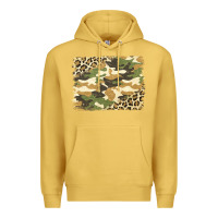 Leopard Camo Pattern Background Premium Hoodie | Teevron