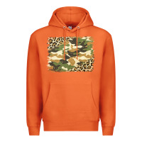 Carrot leopard camo pattern background Premium Hoodie - Jasminsmagicworld