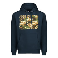 Navy leopard camo pattern background Premium Hoodie - Jasminsmagicworld
