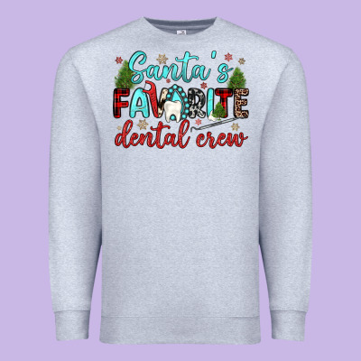 Santas Favorite Dental Crew Premium Sweatshirt Designed By Jahusdesignshop